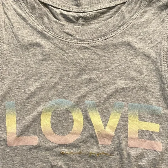 Spiritual Gangster Size Medium LOVE sleeveless crop tank - Picture 5 of 5